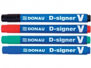 marker permanentny Donau D-Signer V cita kocwka, gr.linii 1-4 mm