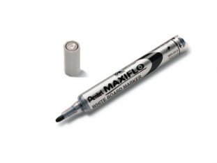 marker do tablic suchocieralnych whiteboard Pentel Maxiflo MWL5S, okrga kocwka, gr.linii 1,1-2,2 mm