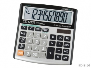 kalkulator biurowy Citizen CT-500V II, 10 miejscowy wywietlacz