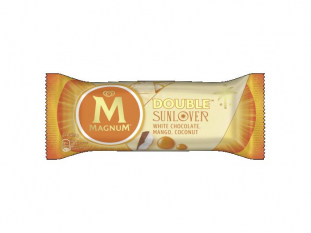 lody Magnum Double Sunlover na patyku kokosowe o smaku mango i marakui w biaej czekoladzie 85ml 20szt./opak Koszt transportu - zobacz szczegy