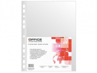 koszulka na dokumenty A4 Office Products krystaliczna 40mic op.100 szt.