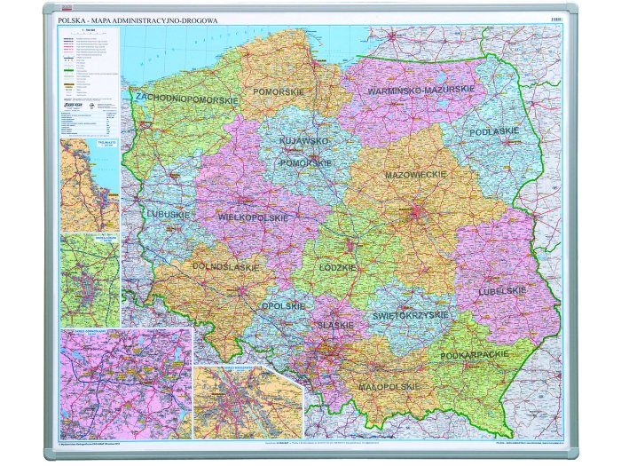 mapa polski cena tablica mapa Polski administracyjna, suchościeralna na płycie 