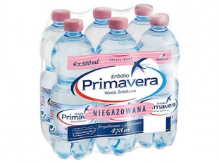 woda niegazowana 500 ml Primavera 6 szt./zgrz, plastikowa butelkaKoszt transportu - zobacz szczegy