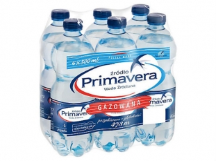 woda gazowana 500 ml Primavera 6 szt./zgrz., plastikowa butelkaKoszt transportu - zobacz szczegy