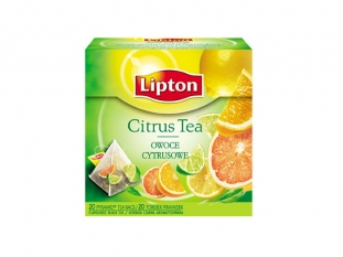 herbata owocowa Lipton Owoce Cytrusowe, stokowa, piramidki, 20 torebek