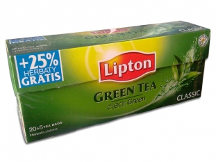 herbata zielona Lipton Clear Green Classic 25 torebek