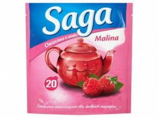 herbata owocowa Saga Malina, 20 torebek