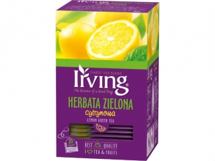 herbata zielona Irving smak: cytryna, kopertowana, 20 kopert