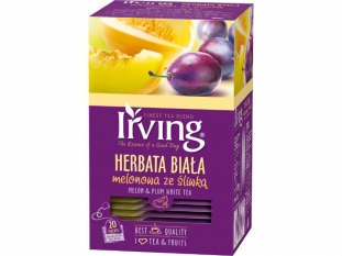 herbata biaa Irving smak: melon ze liwk, kopertowana, 20 kopert