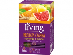 herbata czarna Irving smak: cytrus z imbirem, kopertowana, 20 kopert