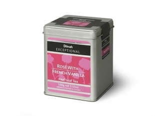 herbata czarna Dilmah Exceptional Rose and French Vanilla, w metalowej puszce, sypana 100g