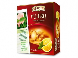 herbata czerwona Big-Active Pu-Erh z cytryn, 40 torebek