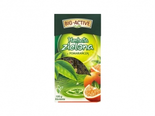 herbata zielona Big-Active smak: z pomaracza, liciana sypana 100g
