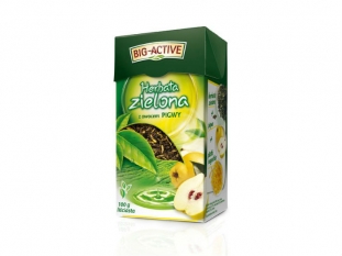 herbata zielona Big-Active smak: z owocem pigwa, liciasta sypana 100g