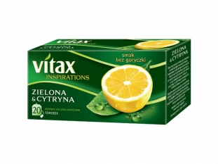 herbata zielona Vitax Inspirations z cytryn, 20 torebek