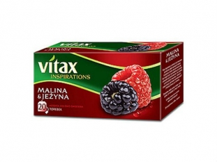 herbata owocowa Vitax Inspirations malina jeyna, 20 torebek