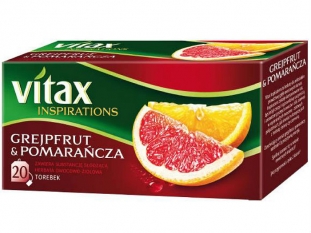 herbata owocowa Vitax Inspirations grejpfrut pomaracza, 20 torebek
