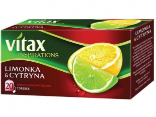 herbata owocowa Vitax Inspirations limonka cytryna, 20 torebek