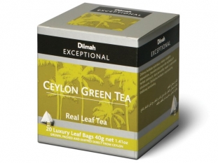 herbata zielona Dilmah Ceylon Green Tea Exceptional, stokowa, piramidki, 20 torebek