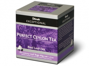 herbata czarna Dilmah Exceptional Perfect Ceylon Tea, stożkowa, piramidki, 20 torebek