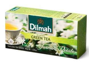 herbata zielona Dilmah Green Tea with natural Jasmine Petals, 30 torebek bez zawieszki