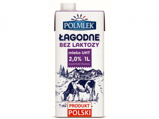 mleko bez laktozy 2% 1 L Polmlek lekkostrawne agodne, 12 szt./zgrz.
