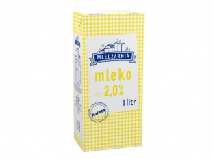 mleko 2% 1 L Mleczarnia 12 szt./zgrz.