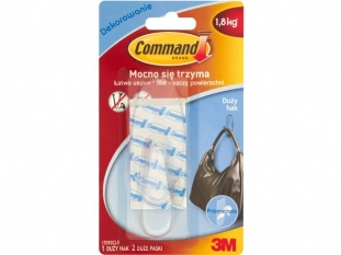 haczyki samoprzylepne 3M Co mmand 17093CLR PL du�y, hak, wielokrotnego u�ytku, przezroczysty