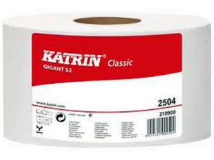 papier toaletowy jumbo Katrin Classic 2504 makulaturowy, biay, 2-warstwowy, 12 rol./op.