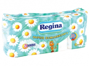 papier toaletowy Regina REGINA Soft rumiankowy, 3-warstwowy 8 szt./op.