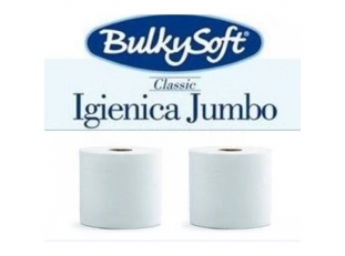 papier toaletowy BulkySoft Jumbo Estrax 2-warstwowy, gładki, centralne dozowanie, rolka 200 m