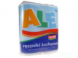 ręczniki papierowe w roli ALE Lux białe, 2 rol./op.