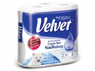 ręczniki papierowe w roli Velvet Najdłuższy, 2 szt./op.