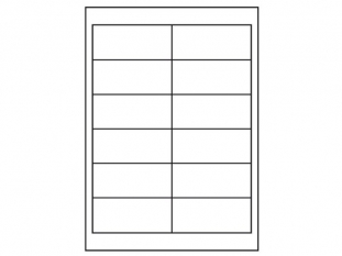 etykiety samoprzylepne uniwersalne białe Igepa 96,5x42,3 mm, ark. A4 2x6, 100 ark./op. 