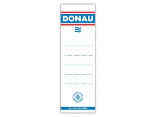 etykiety na segregator samoprzylepne Donau 54x153 mm białe, na grzbiet, 20 szt./op.