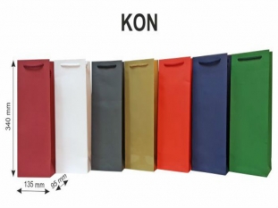 torebka papierowa, ozdobna T-KON  135 x 340 x 95 mm, 120g