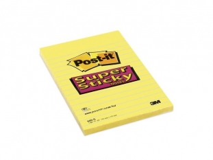 karteczki samoprzylepne 3M Post-it 660-S 102x152 mm, Super Sticky, żółty, 75 kartek