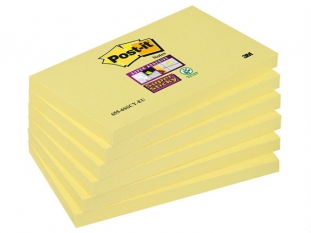 karteczki samoprzylepne 3M Post-it 655-12SSCY-EU 127x76 mm, Super Sticky 90 kartek, żółte