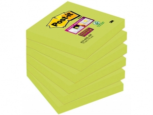 karteczki samoprzylepne 3M Post-it 654-6SS-AW 76x76 mm, Super Sticky 90 kartek, zielone