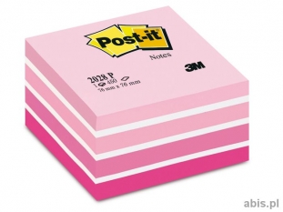 karteczki samoprzylepne 3M Post-it 2028-P 76x76 mm, kostka akwarela rowa 450 kartek 