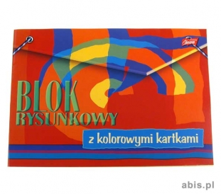 blok rysunkowy A4 kolorowy,  16 kartek