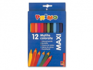 kredki owkowe Primo CMP Morocolor Maxi, szecioktne, r.grafitu 5 mm, dugo 18 cm, 12 kolorw w pudeku kartonowym