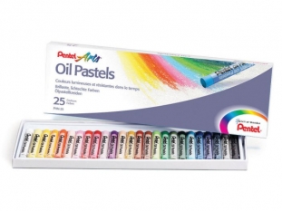 pastele, kredki olejowe / olejne Pentel 25 kolorw PHN-25