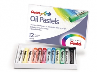 pastele, kredki olejowe / olejne Pentel 12 kolorw PHN-12