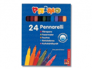 flamastry szkolne Primo CMP Morocolor dugo 15 cm, grubo kocwki 2 mm, 24 kolory w pudeku kartonowym