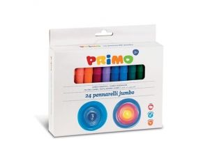 flamastry szkolne Primo CMP Morocolor Jumbo, grubo kocwki 8 mm, 24 kolory w pudeku kartonowym