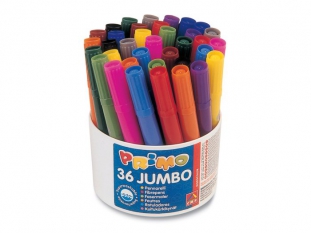 flamastry szkolne - duy zestaw Primo CMP Morocolor Jumbo, grubo kocwki 8 mm, 3 x 12 kolorw, w plastikowym kubeku, 36 szt./op.