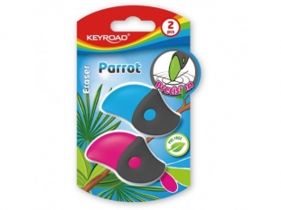 gumka do cierania Keyroad Parrot, mix kolorw, 2 szt./op.