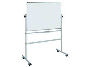 tablica magnetyczna suchocieralna, dwustronna, whiteboard mobilna mobilna Bi-Office 90x120 cm, obrotowo - jezdna