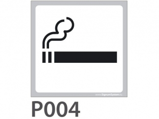 tabliczka informacyjna z piktogramem 2x3 EuroPLEX 19x19 cm, symbol P004 - Dla palcych